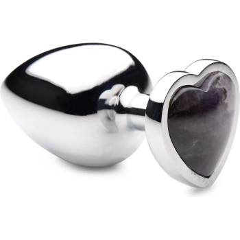Image 1 of Booty Sparks Gemstones Amethyst Heart Anal Plug Large