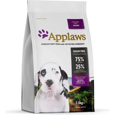 Applaws 7, 5кг Puppy Large Breed Applaws, суха храна с пилешко за кученца от едри породи