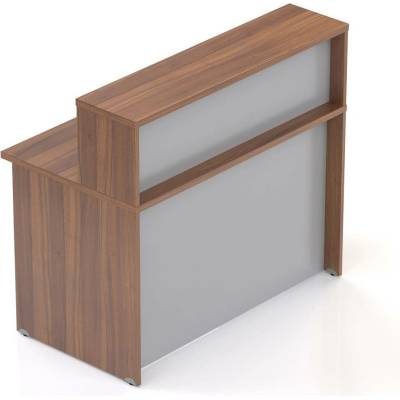 Nábytek Designový cz NLKA13 19 Recepční pult Komfort ořech / šedý