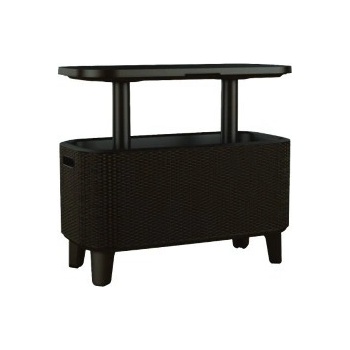 KETER BEVY BAR Multifunkčný stolík ratan, 83,5 x 40 x 50-74 cm, hnedý 17209510
