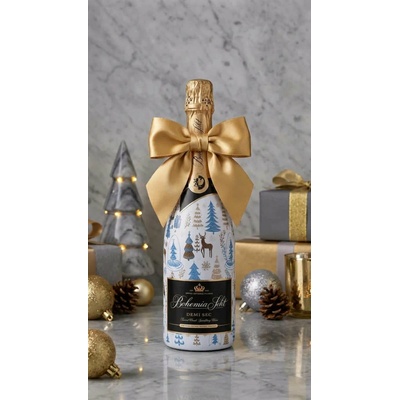 Bohemia Sekt Demi Sec Vánoční zdobená lahev Les 1,5 l