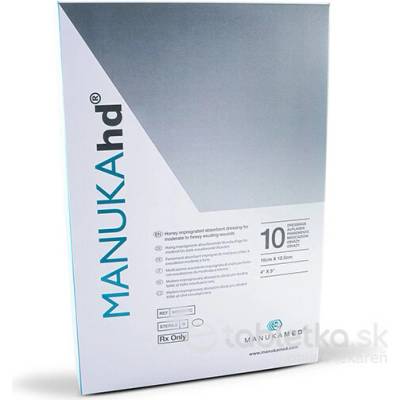 MANUKAhd obväz impregnovaný medom 10 x 12,5 cm, 10 ks
