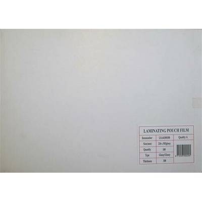 Laminovací fólie Eurosupplies A4, 100mic, lesklé 100ks LAMPOA4000100