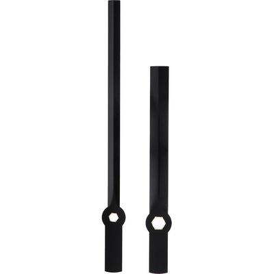 Kovové hodinové ručičky B14 (100 mm, 72 mm) - černé