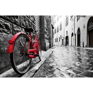 DIMEX ART Флизелинов фототапет винтидж червен велосипед 375 x 250 см
