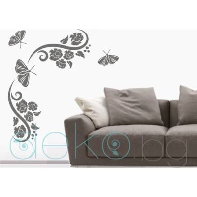 Флорална композиция с пеперуди (3098)