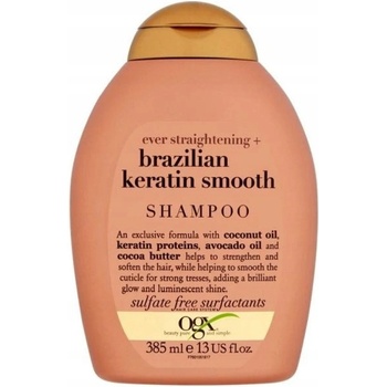 OGX Zjemňujúci šampón brazílsky keratín 385 ml