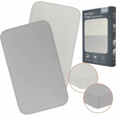 Lionelo Bamboo Sheet Off White Grey 70x28