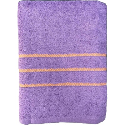 Top textil Osuška Pruhy oranžové 70 x 130 cm fialová