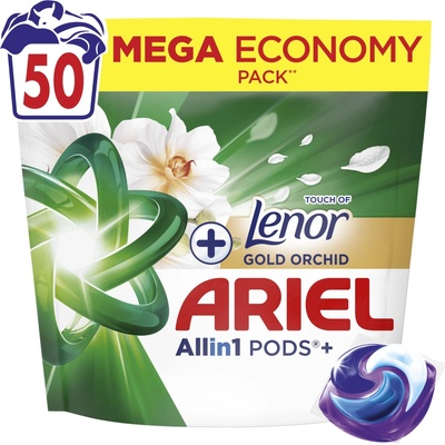 Ariel All in1 Pods +Lenor prací kapsle Gold Orchid 50 PD – Zboží Mobilmania