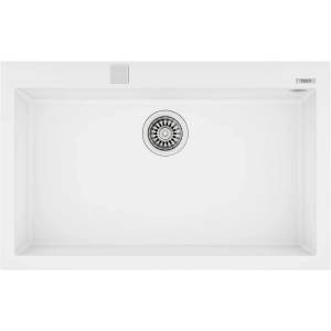Teka Гранитна мивка, авт. клапан, за шкаф 80 см ForSquare 72.40 TG БЯЛА (М.1025.БЯ) - bay Мивка за вграждане