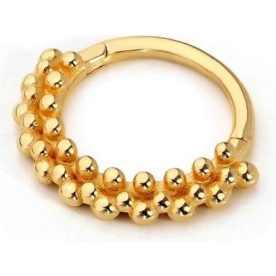 Lillian Vassago Zlatý piercing kroužek zdobený zlatými kuličkami LLV92-GPI012SP
