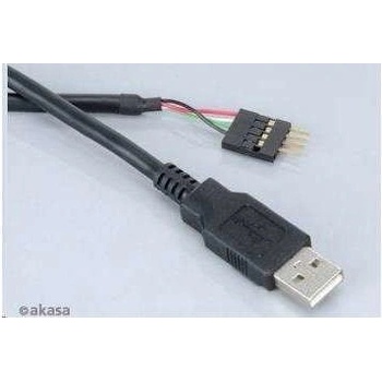 Akasa EXUSBIE-40 externí USB na interní USB konektor / ext. USB (A)- interní 4pin na desce, 40cm