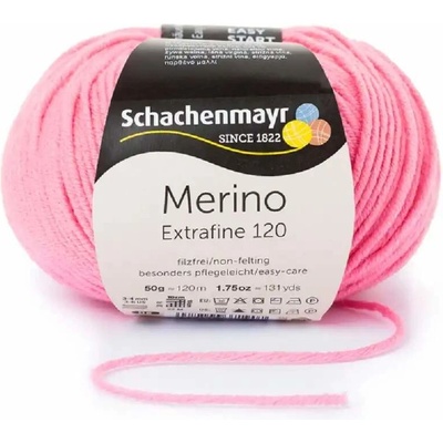 Schachenmayr Merino extrafine 120 Růžová 136