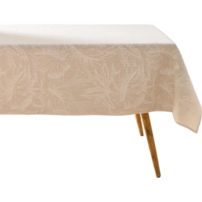 Douceur d'intérieur Obdélníkový ubrus LORENZA 140x240cm efekt lnu béžová