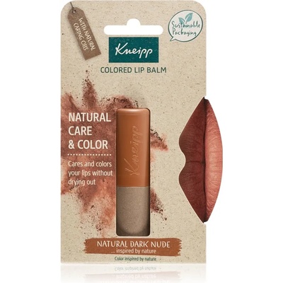 Kneipp Natural Care & Color тониращ балсам за устни цвят Natural Dark Nude 3, 5 гр