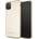GUESS Iridescent Leather Hard Case - дизайнерски кожен кейс за iPhone 11 Pro Max (златист)