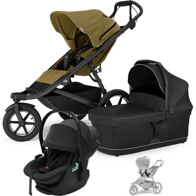 THULE 3v1 Urban Glide 3 Nutria s autosedačkou Maple Black a adaptéry 2025
