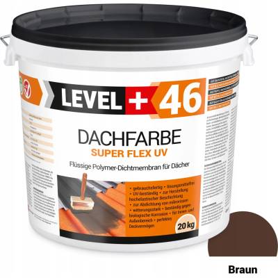 Hnědá tekutá fólie střešní Barva 20 kg Level+46