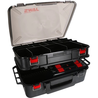 Mikado Kufor Box Two Compartment Jaws Black 47x34x19 cm