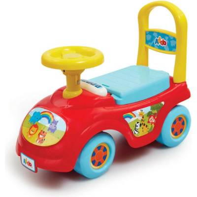 Addo Little Lot Odrážedlo auto s volantem a opěradlem, červená