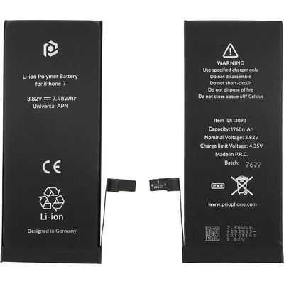Prio Батерия за Apple iPhone 7, 1960 mAh, включена монтажна лента (13093)