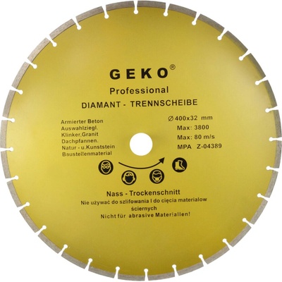 Diamantový kotúč segmentový 400 x 32 mm, GEKO
