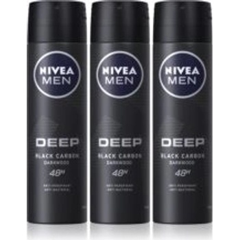Nivea Men Deep Black Carbon Darkwood deospray 150 ml