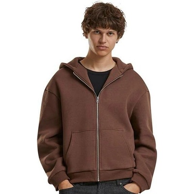 Build Your Brand mikina na zip BY285 Chocoloate brown