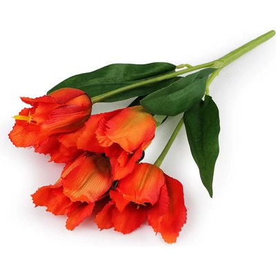 Prima-obchod Umělá kytice tulipán, barva 3 červená šarlatová