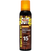 Vivaco SUN Arganový suchý opalovací olej sprej SPF15 150 ml