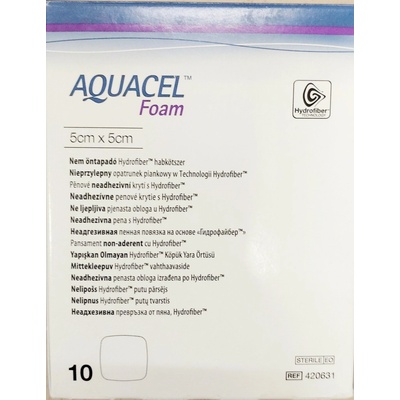 Aquacel foam Ag neadhesivní 5 x 5 cm 10 ks