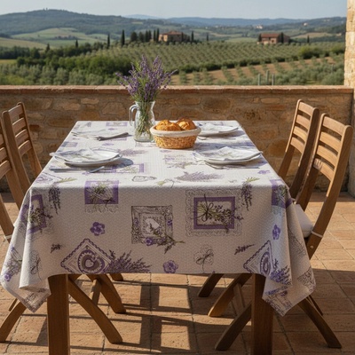 Mondo Italia Ubrus levandulové kytice Fialová 140x240 cm