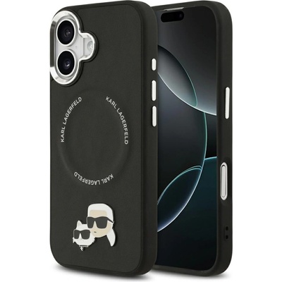 KARL LAGERFELD Калъф Karl Lagerfeld Karl & Choupette Pins MagSafe за iPhone 17 - черен (3666339494971)