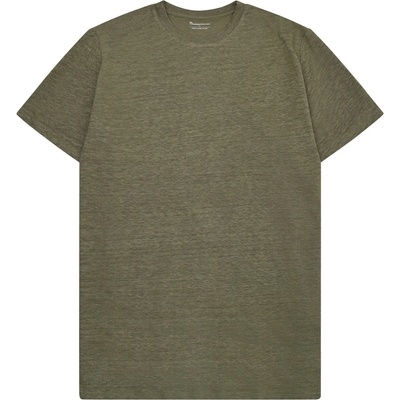 KnowledgeCotton Apparel Мъжка тениска Knowledgecotton apparel Linen T-Shirt - Burned Olive - размер XXL (216-5961-0816)