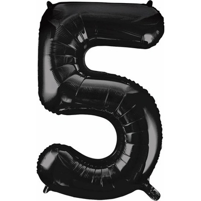 Fóliový balón Číslo 5 čierny