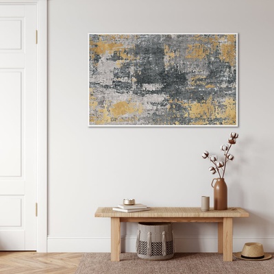 Decono Картина Абстракт в Сиво и Златно