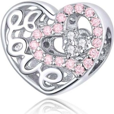 P&J Jewellery Stříbrný přívěsek Srdce Love SB78