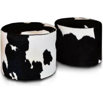 Ecopuf Taburetka ROLLER - Premium hovädzia koža B1