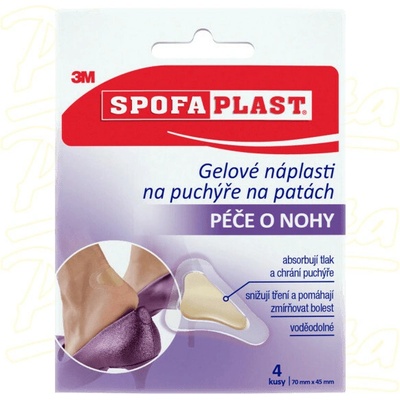 3M Spofaplast 912N Gelová náplast na puchýře na patách 4 ks
