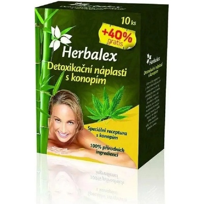 HERBALEX Detoxikačná náplasť s kanabisom 10 ks + 40% gratis