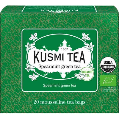 Kusmi Tea Зелен чай с мента Spearmint в муселинови торбички 20 бр (21651A1120)