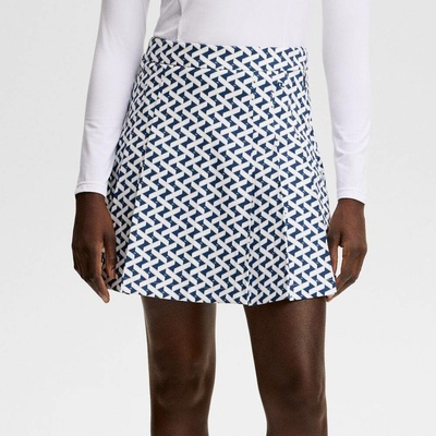 J.Lindeberg Ladies Alesia Print Skirt Ladder Estate White