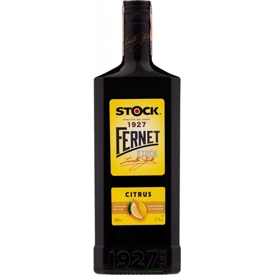 Fernet Stock Citrus 27% 1 l (čistá fľaša)