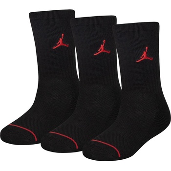 Air Jordan Юношески чорапи Air Jordan 3 Pack Crew Socks Juniors - Black