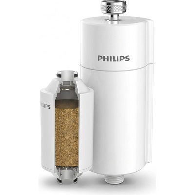 Philips Water - Inline shower filter - Reduces chlorine by up to 99 percent, Suitable for all shower hoses and taps, White - AWP1775/10