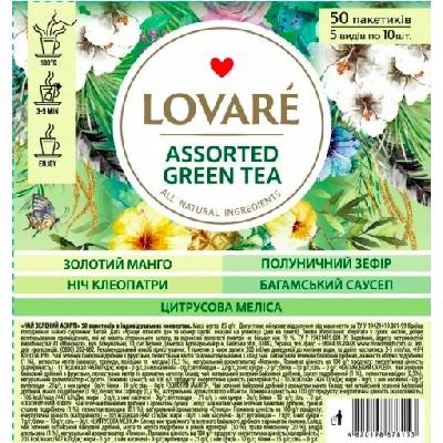 Lovare sada zelených expresných čajov Assorted Green 50 x 1,5 g