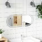 vidaXL LED огледало за баня, 90x40 см, овално (353286)