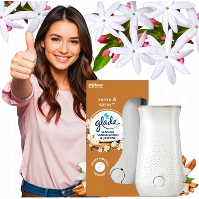 Glade by Brise Automatický osviežovač vzduchu + náplň Sense & Spray Santalové drevo a jazmín 18 ml