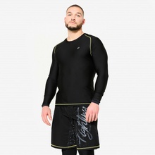 Domyos pánske tričko rashguard na MMA a grappling čierno-žlté čierna